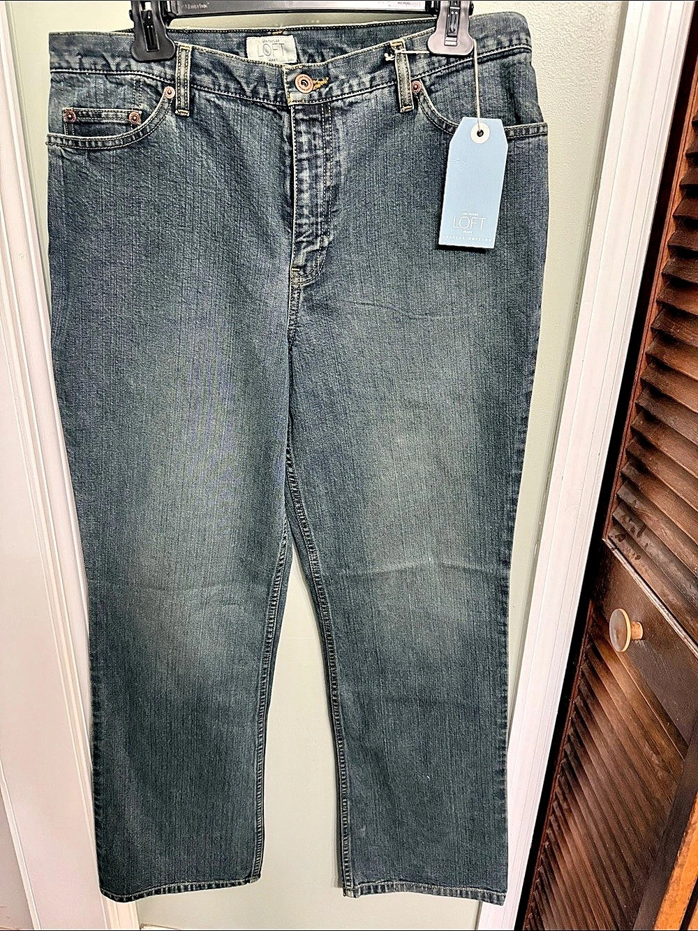 Vintage Ann Taylor LOFT Special Edition Jeans Straight Leg Jeans in Blue Waist 1